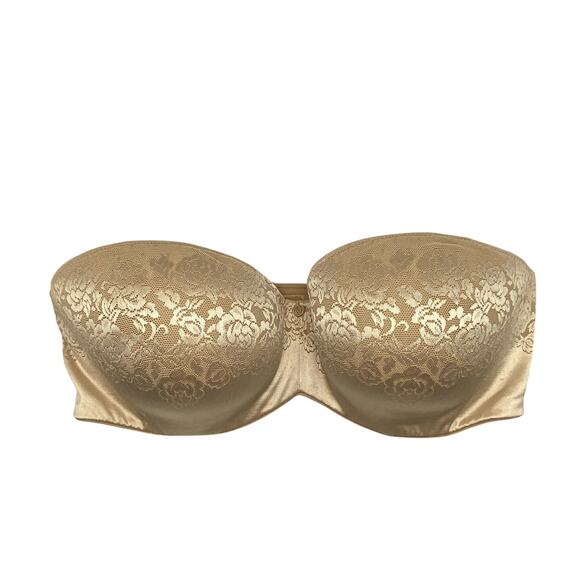 Soma Stunning Support Strapless Bra 40DD Nude Beige Lace Underwire - Picture 1 of 6